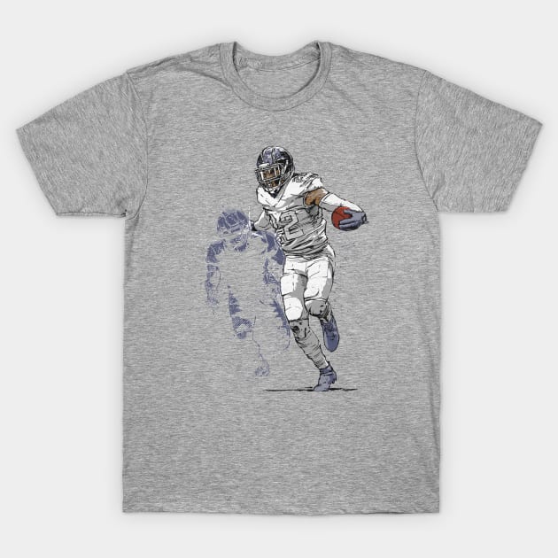 Derrick Henry Tennessee Stiff Arm God T-Shirt by MASTER_SHAOLIN